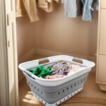 42L Folding Plastic Laundry Basket - Pop-Up Design - Space-Saving and Suitable for Clothes Organizing and Storage - Image 2