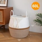 60L Blanket Storage Basket with Handle - Image 2
