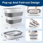 Folding Pop-Up Laundry Basket - Portable Plastic Dirty Laundry Basket with Comfortable Handle - Image 2