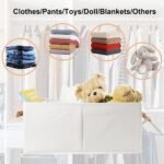 Pack of 3 Large Capacity Storage Bins Closet Organizer System, Sturdy Foldable Storage Boxes for Organizing Clothing, Sheets, Toys, Books - Shelf Organizer Shelves Basket Storage Bin - Image 2