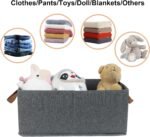 Pack of 3 Large Capacity Storage Bins Closet Organizer System, Sturdy Foldable Storage Boxes for Organizing Clothing, Sheets, Toys, Books - Shelf Organizer Shelves Basket Storage Bin - Image 2