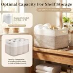 Cotton Rope Storage Baskets for Shelves, 4-Pack - Image 2