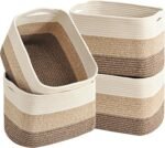 Gradient Brown Woven Storage Baskets