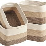 Gradient Brown Woven Storage Baskets