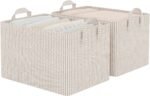 Fabric Storage Bins with Striped Pattern, 2-Pack