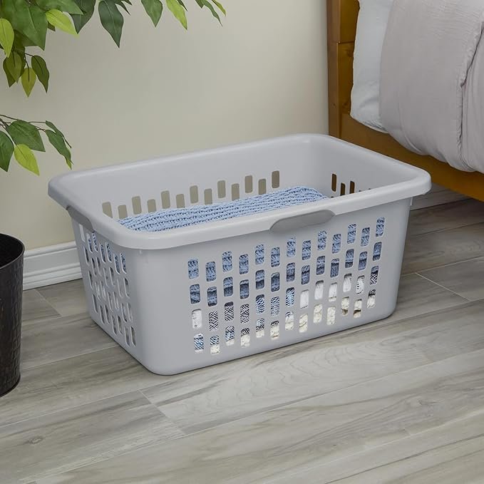 81ILVQrn9L._AC_SX679_.jpg Flexible Plastic Laundry Basket, Lightweight and Durable, Suitable for Indoor and Outdoor Use - Image 1