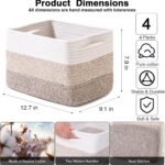 Gradient Brown Woven Storage Baskets - Image 2