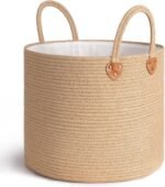 Large 50L Woven Blanket and Laundry Basket with Handles
