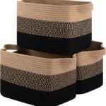 Woven Storage Baskets for Organizing, 3-Pack
