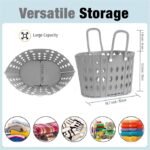 2 Bushel-Like Plastic Laundry Baskets, Four Handles, Large Capacity Family Clothes Storage Basket - Image 2