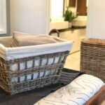 French-style wicker laundry basket, rectangular, large capacity clothing storage basket - Image 2