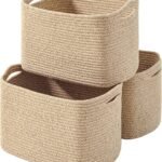 Woven Cotton Rope Storage Baskets, Set of 3