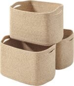 Woven Cotton Rope Storage Baskets, Set of 3