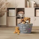 2 Bushel-Like Plastic Laundry Baskets, Four Handles, Large Capacity Family Clothes Storage Basket