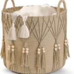 Small Woven Blanket and Toy Storage Basket