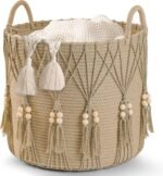 Small Woven Blanket and Toy Storage Basket